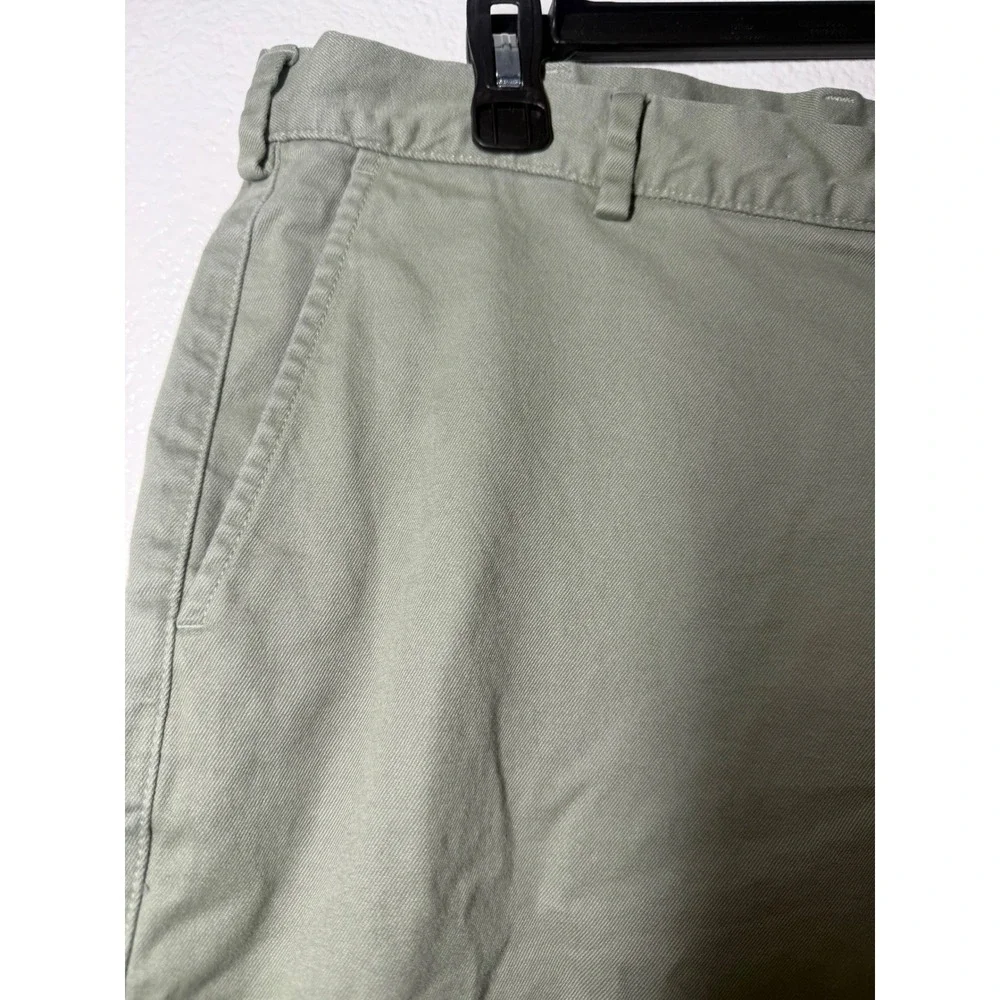 Peter Millar Mens 38 Sage Green Pima Cotton‎ Stretch Chino Shorts 8 Inch Inseam